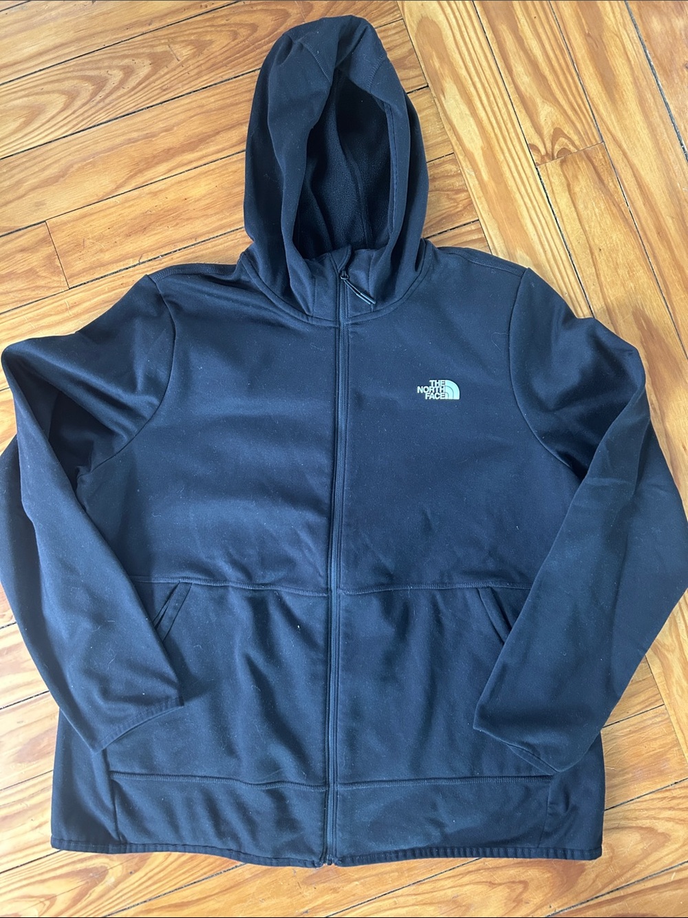 The North Face Black Zip-Up Hooded Fleece